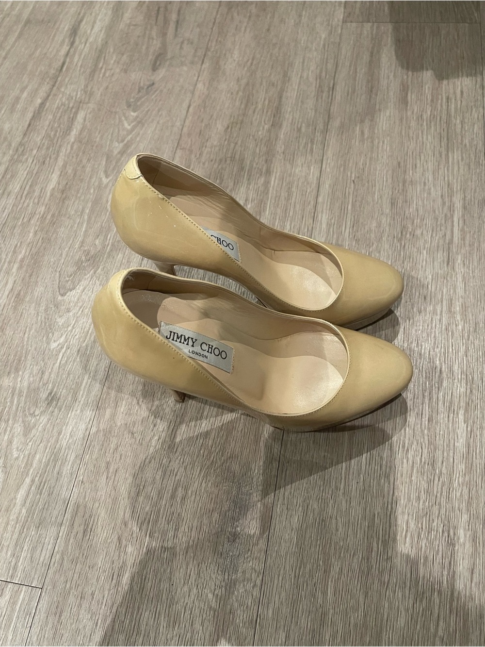 Jimmy Choo Nude Patent Leather Platform Pumps - Size EU 36/ US 6 - Picture 6 of 7